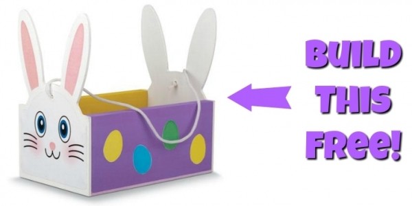 Kids Can Build a FREE Bunny Basket @ Home Depot