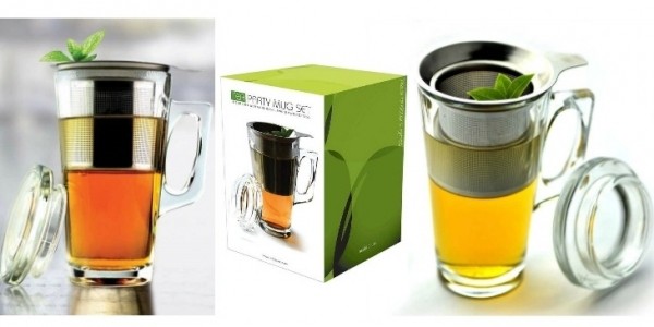 AdNArt Infused Tea Party Glass Mug Set of 2 $19.99 @ Costco