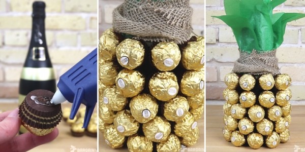 How to Wrap a Champagne & Chocolate Pineapple