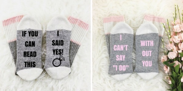 "If You Can Read This, I Said Yes!" Socks $17.95