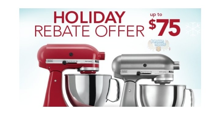 KitchenAid Rebates: Up to $75 Holiday Rebate Offer