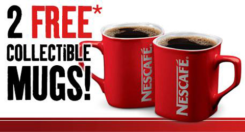 Nescafe 2 free Collectible mugs