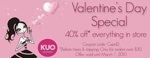 Kuo Cosmetics 40 Off coupon code