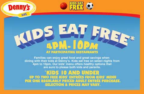 Denny’s Kids Eat Free