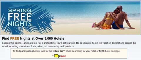 Expedia Spring Free Room Night