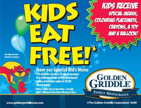 Golden Griddle Kids Eat Free