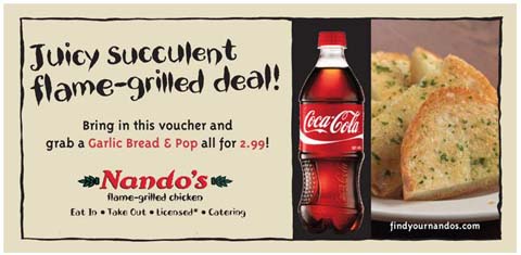 Nando's Garlic Bread and Pop Printable Coupon