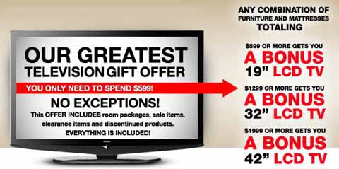 The Brick Television Gift Offer