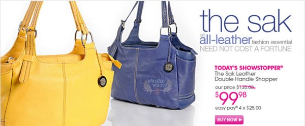 The Shopping Channel: The Sak All Leather Handbag $99.98 (Orig. $135)