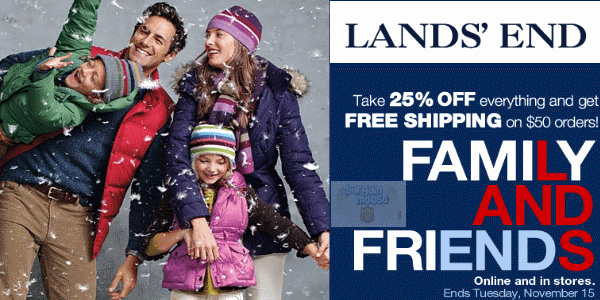 Land's End - 25 Percent Off