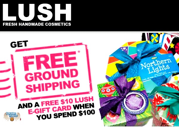 Lush CanadaFree 10 Gift Card and Free Shipping with 100