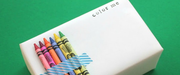 2 - crayons color me plain white wrapping 2
