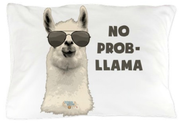 no_problem_llama_pillow_case