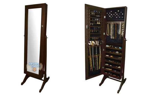 Costco Canada 70 Off Elise Brown Jewellery Armoire Now 170
