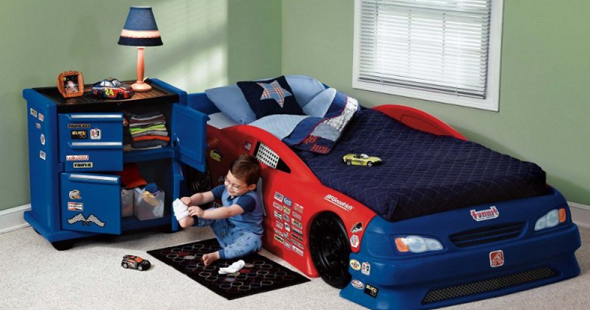 Car Convertible Bed 40 Off Sears, Step2 Stock Car Convertible Toddler To Twin Bed