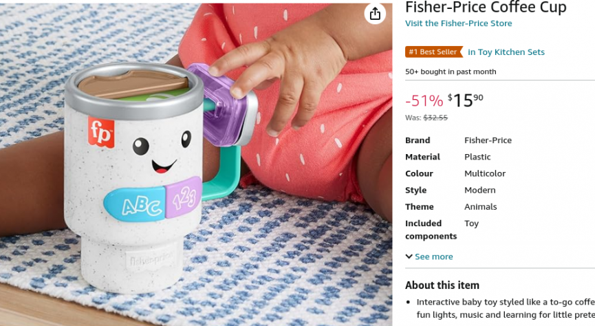 Fisher-Price Coffee Cup $15.90 @ Amazon